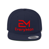 EveryMan Flat Bill Hat (Embroidered)