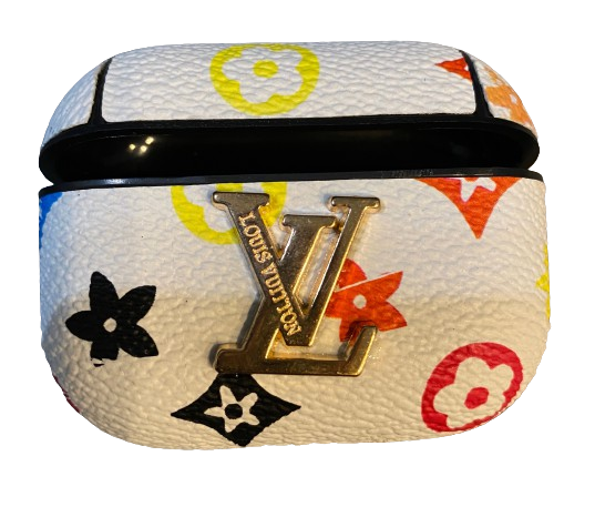 White LV AirPod Case on Sale