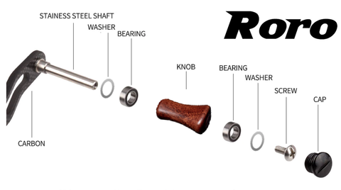 Roro DIY Handle Knob Lightweight Solid Wood Grip For DAIWA