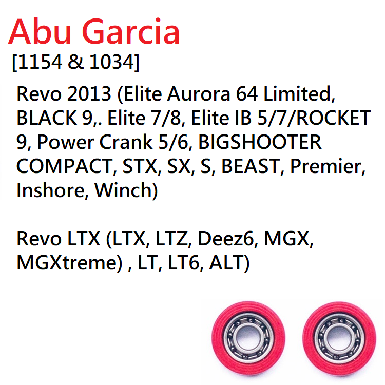 Roro Bearings Fit AbuGarcia [1154 & 1034] Revo 2018-2019model (ROCKET,