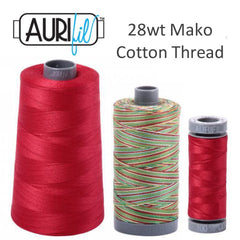 Aurifil 50 wt Cotton Thread - Large Orange Spool - 2405