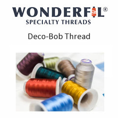 Wonderfil Deco Bob 80 weight 2-ply soft polyester thread