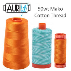 Aurifil Mako Cotton Quilting Thread - 50 wt. - #2605 Grey 1420 yd.