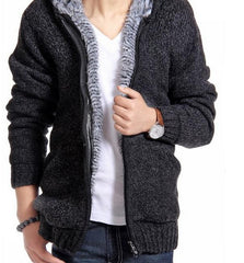 persuader hooded cardigan