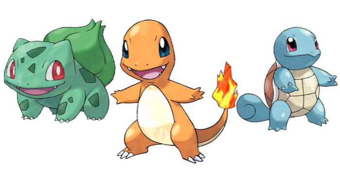 Trouver les trois starters Bulbizarre, Salamèche et Carapuce dans Pokémon  version jaune - Pokémon !