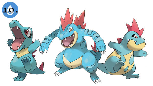 Kaiminus, Crocodil et Aligatueur Pokemon Starter