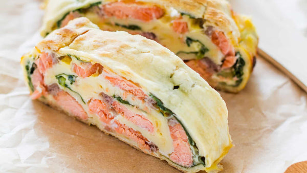 Salmon and Spinach Omelette