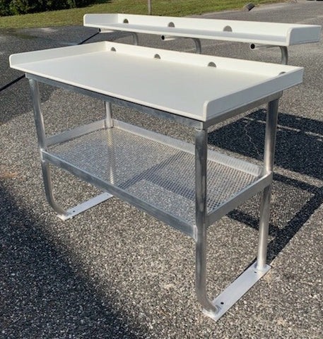 Fish Cleaning Table w/ Upper Shelf - Over the wall – North Florida