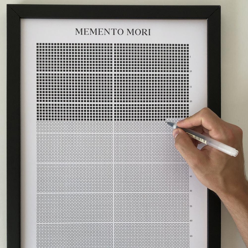 Stoic Reflections The Original Memento Mori Life Calendar (Framed)
