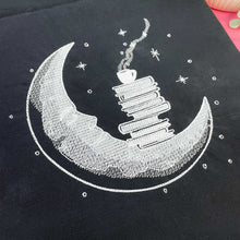 Load image into Gallery viewer, Sweet Dreams Embroidered Book Hug - Marshmallow Moon
