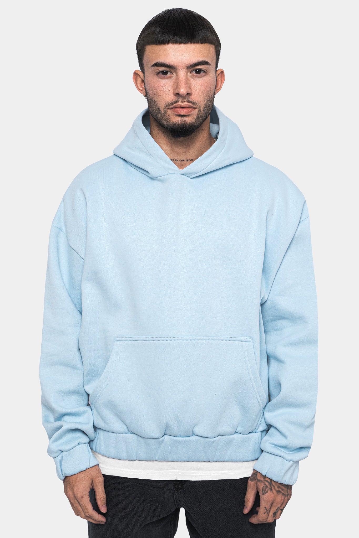 HEAVY OVERSIZE RUBBER PATCH HOODIE BABY BLUE – Dropsize