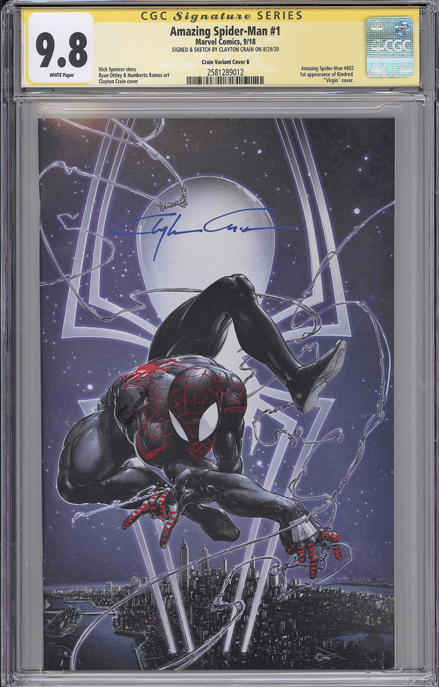 Amazing Spider-Man #1 CGC SS 9.8 Clayton Crain Virgin Variant