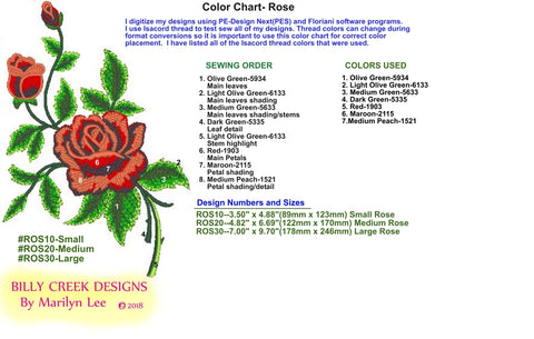 Rose official color chart