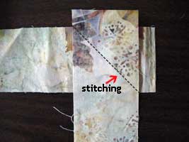 join binding strips with a bias seam