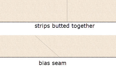 butted strips and bias seams