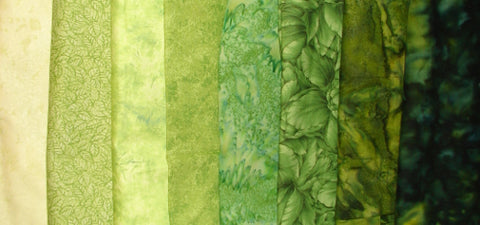 green color run of fabrics
