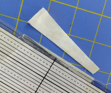 Use the card to fold the seam line and then trim