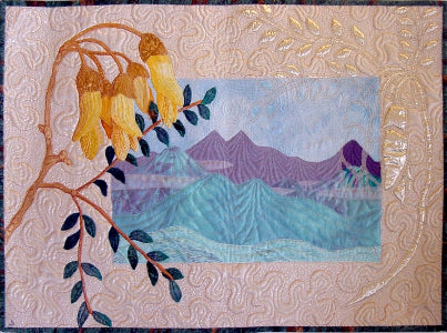 Native New Zealand a quilt designed by Ruth Blanchet in the early 2000's