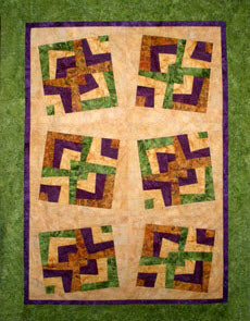 Doreen's quilt from Twisted Ribbons workshop