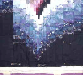 machine quilting - pin layers together