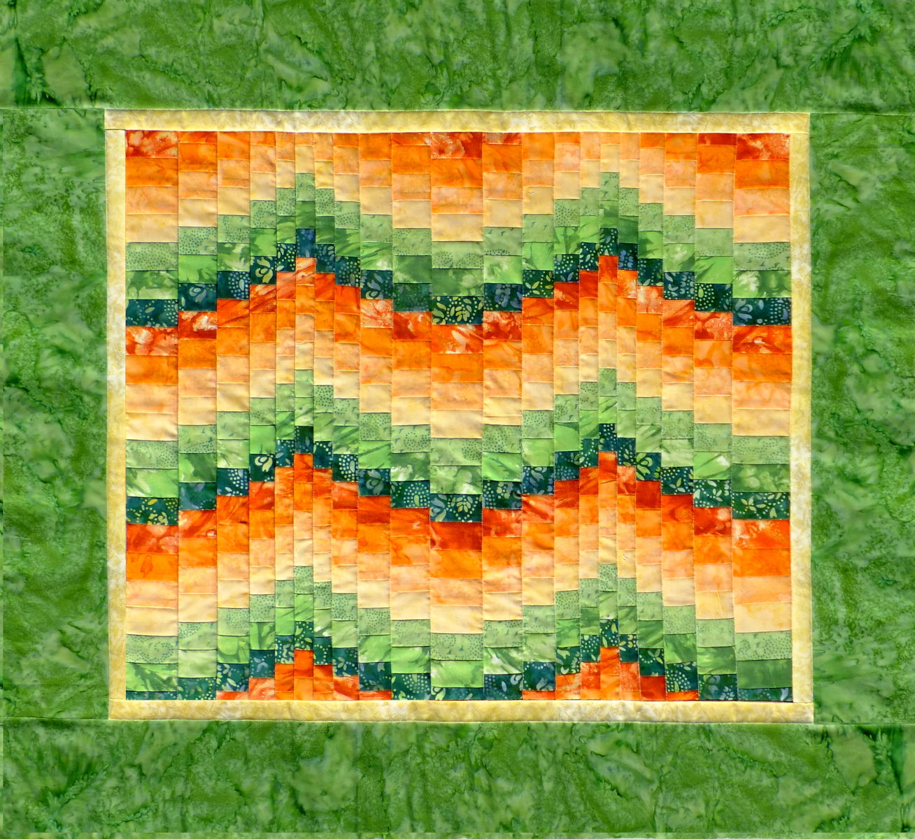 Bargello in Spring - the recreated quilt ideal for beginners learning bargello