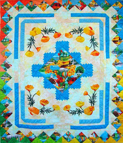 Scenic California using Hoffman Fabrics for this quilt