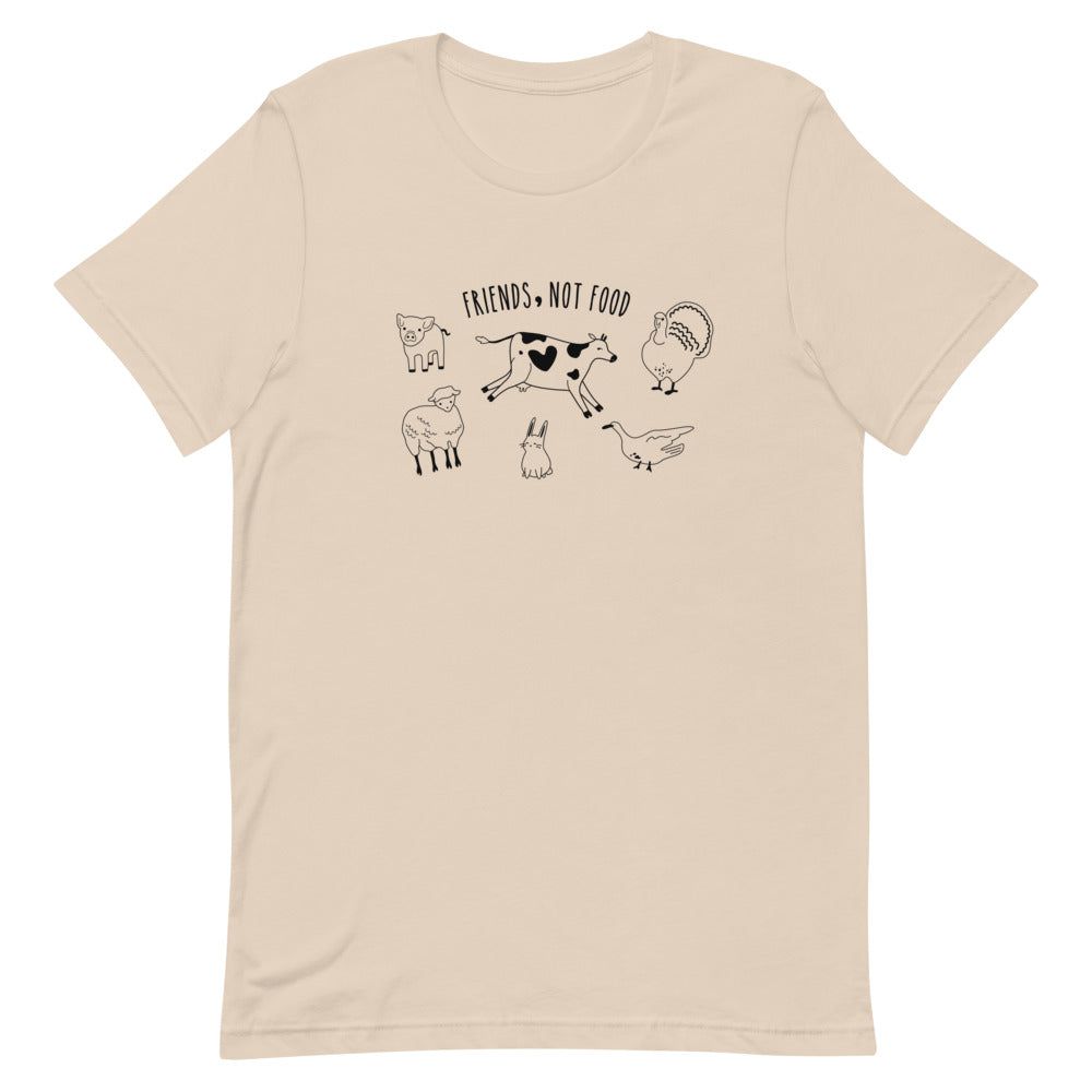 Friends, Not Food Animals Short-Sleeve Unisex T-Shirt
