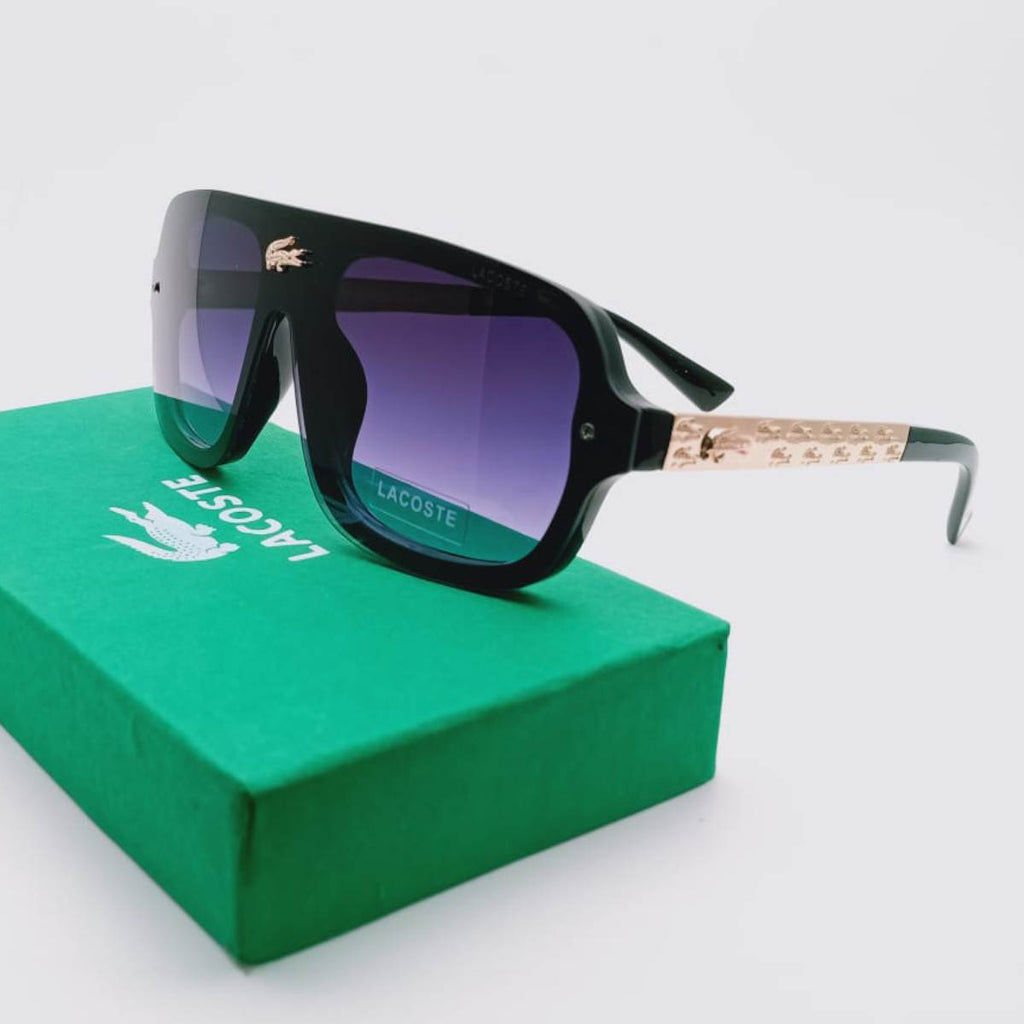 lacoste black and gold sunglasses