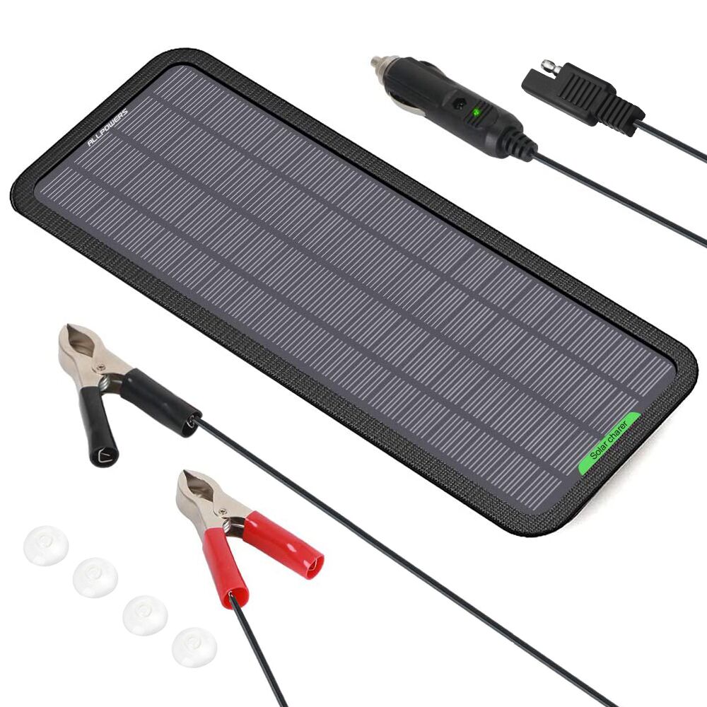 ALLPOWERS 18V 5W 10W Portable Solar Car Battery Charger