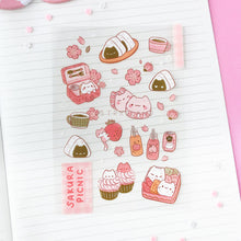 Load image into Gallery viewer, Sakura Picnic Clear Sticker Sheet
