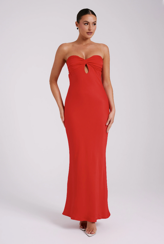 Meshki - Jade Cowl Neck Backless Maxi Dress in Bone – rwsb.