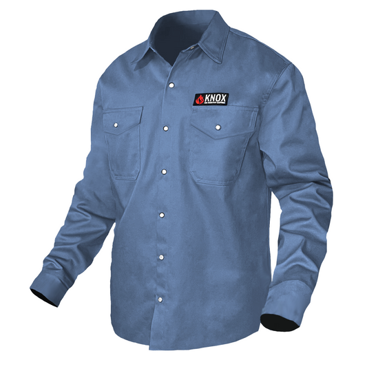 ASH Gray Shirt With Pearl Snap Button - Knox FR Shirt