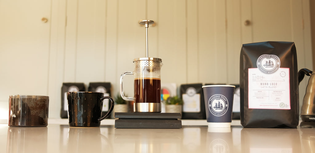 a tutorial on how to use a cafetière by Trading Post Coffee Roasters 