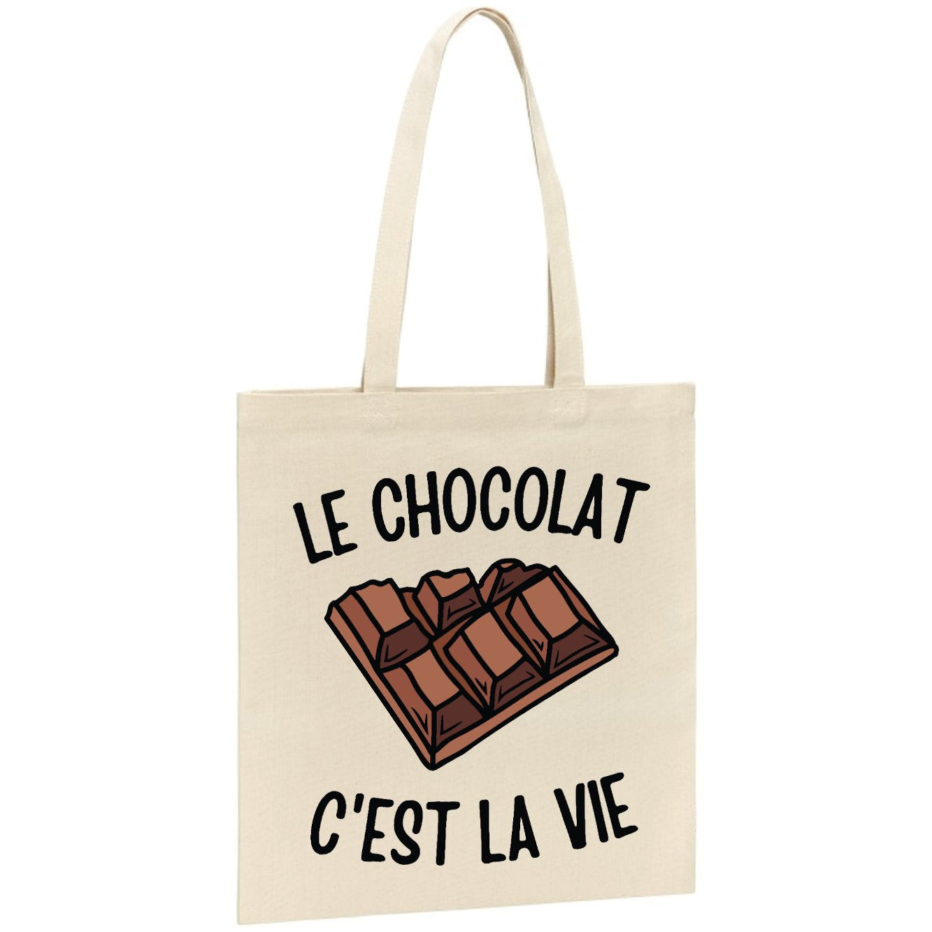 Tote bag Le chocolat c'est la vie | Idée cadeau drôle | Tshirt-culte
