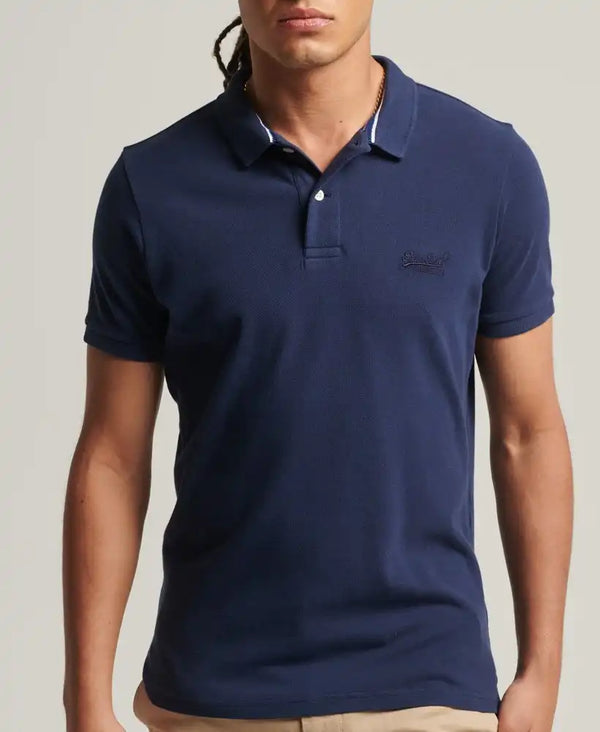 Superdry Mens Classic Pique Polo Shirt M1110343A Bright Blue | Rundhalsshirts