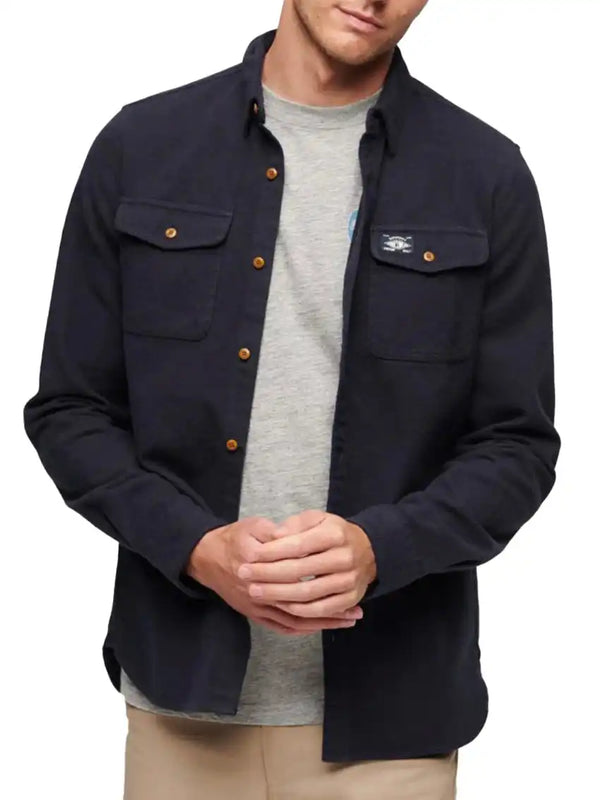 Men's Borg Lined Miller Overshirt in Tabacco