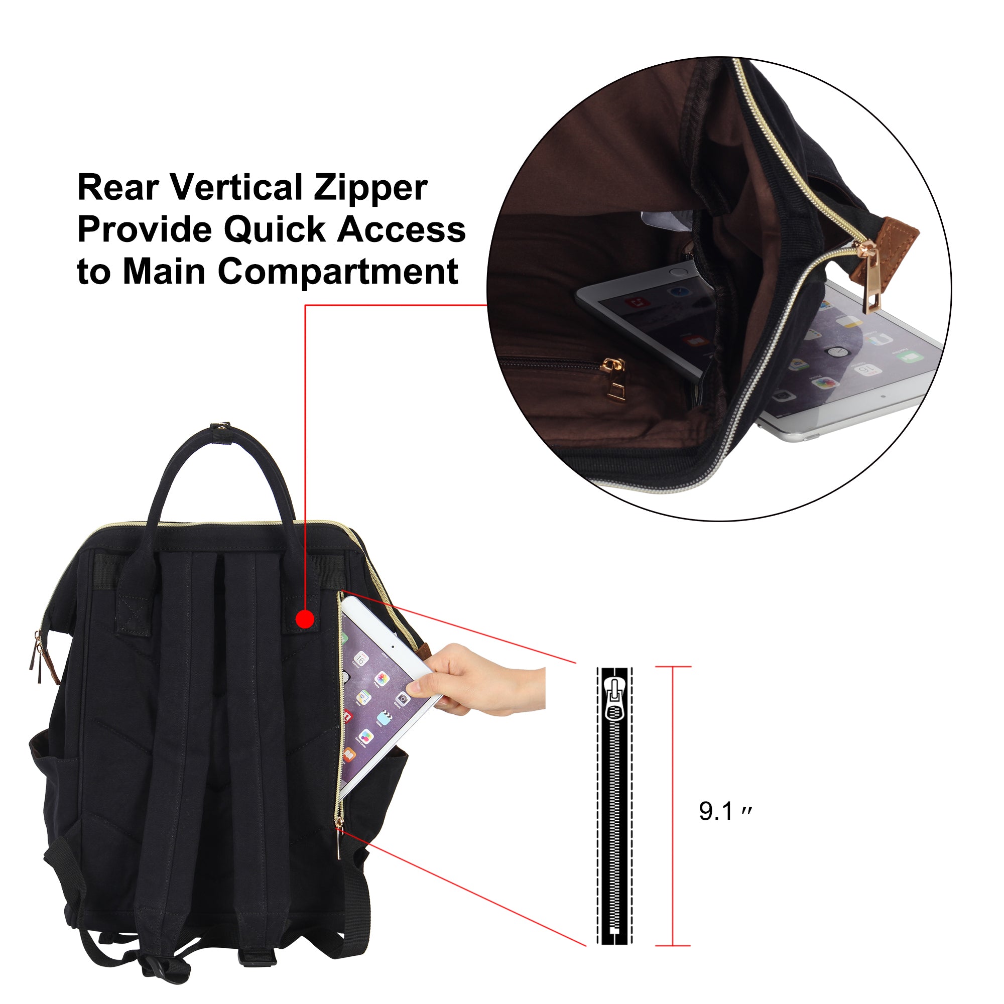 Veegul Stylish Multipurpose Backpack  Dual Pockets-image-6