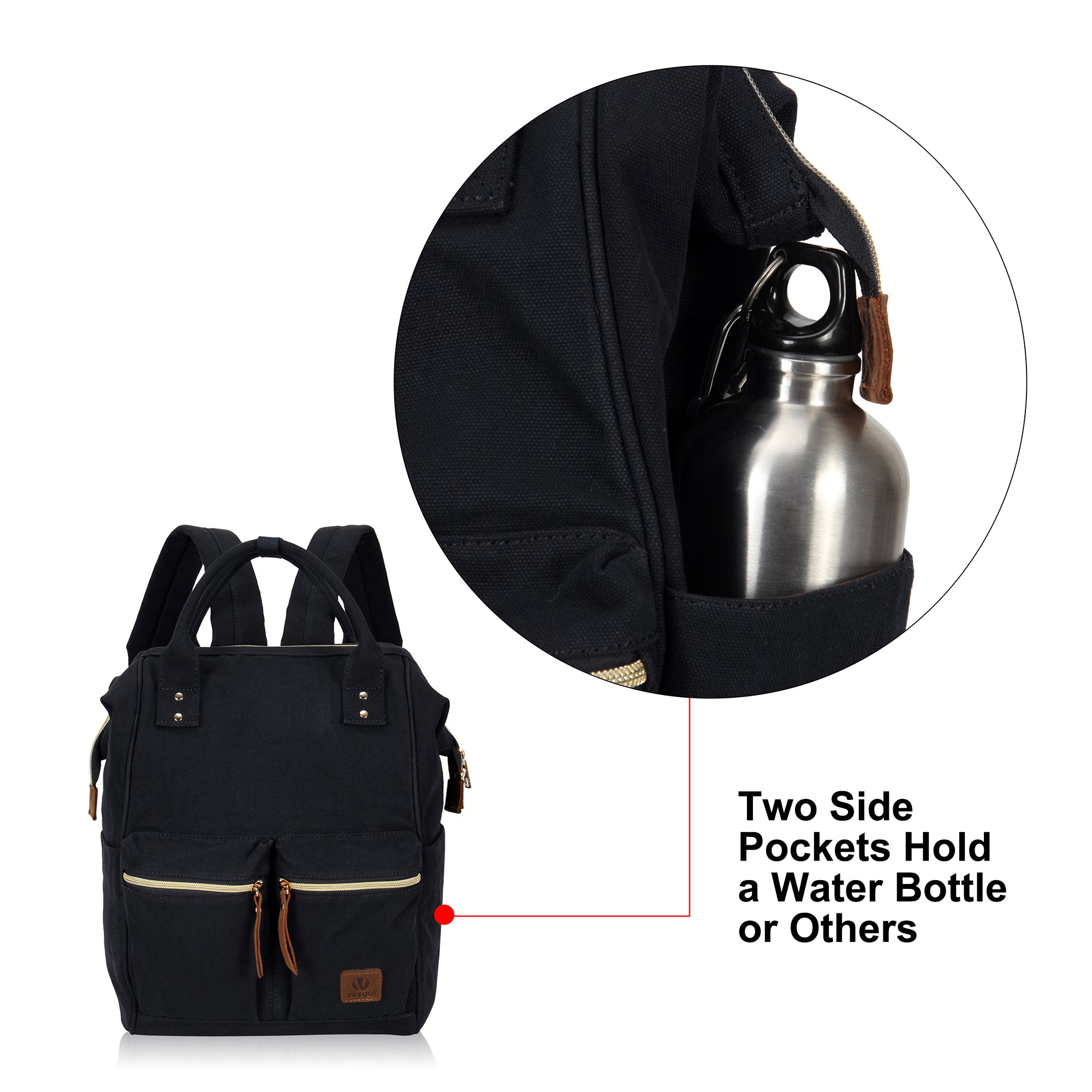 Veegul Stylish Multipurpose Backpack  Dual Pockets-image-7