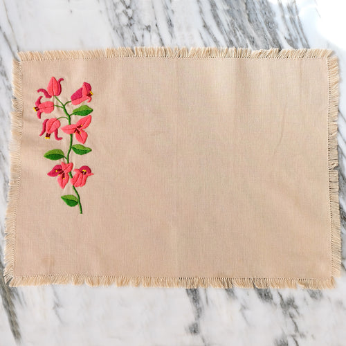 Linen Dinner Napkin with Floral Embroidery  White Linen Table Napkins –  Roman and Williams Guild