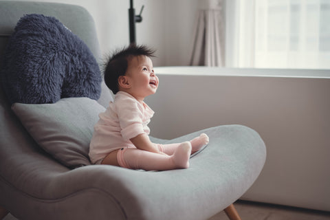 baby laughing - play development