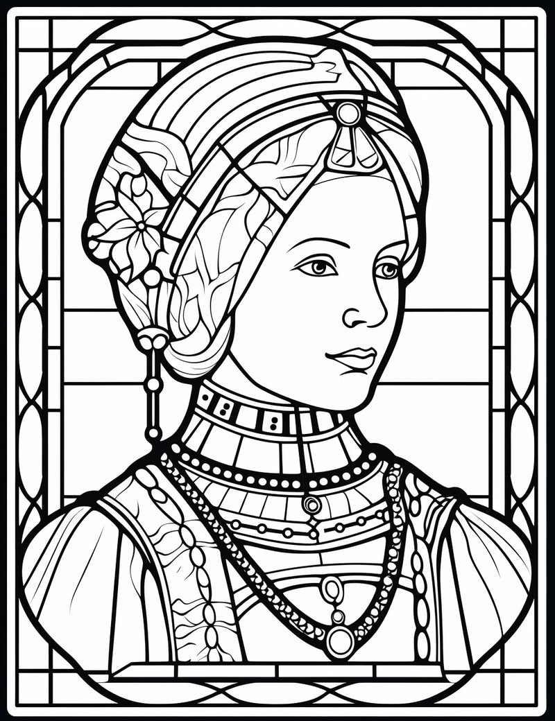 20+ free coloring page of stainglass portraits coloring sheets for ...