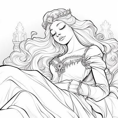 22 free coloring page of sleeping beauty and beds coloring sheets for ...
