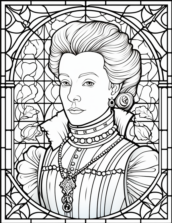 20+ free coloring page of stainglass portraits coloring sheets for ...