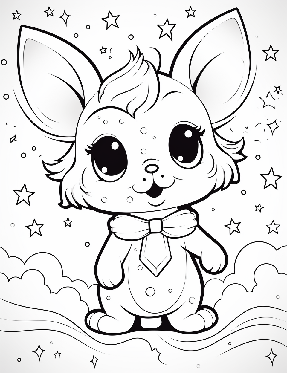Free coloring page of sanrio mascots for instant download – Bujo Art