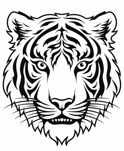 Free Coloring Pages of Tiger for Adults and Kids – Bujo Art