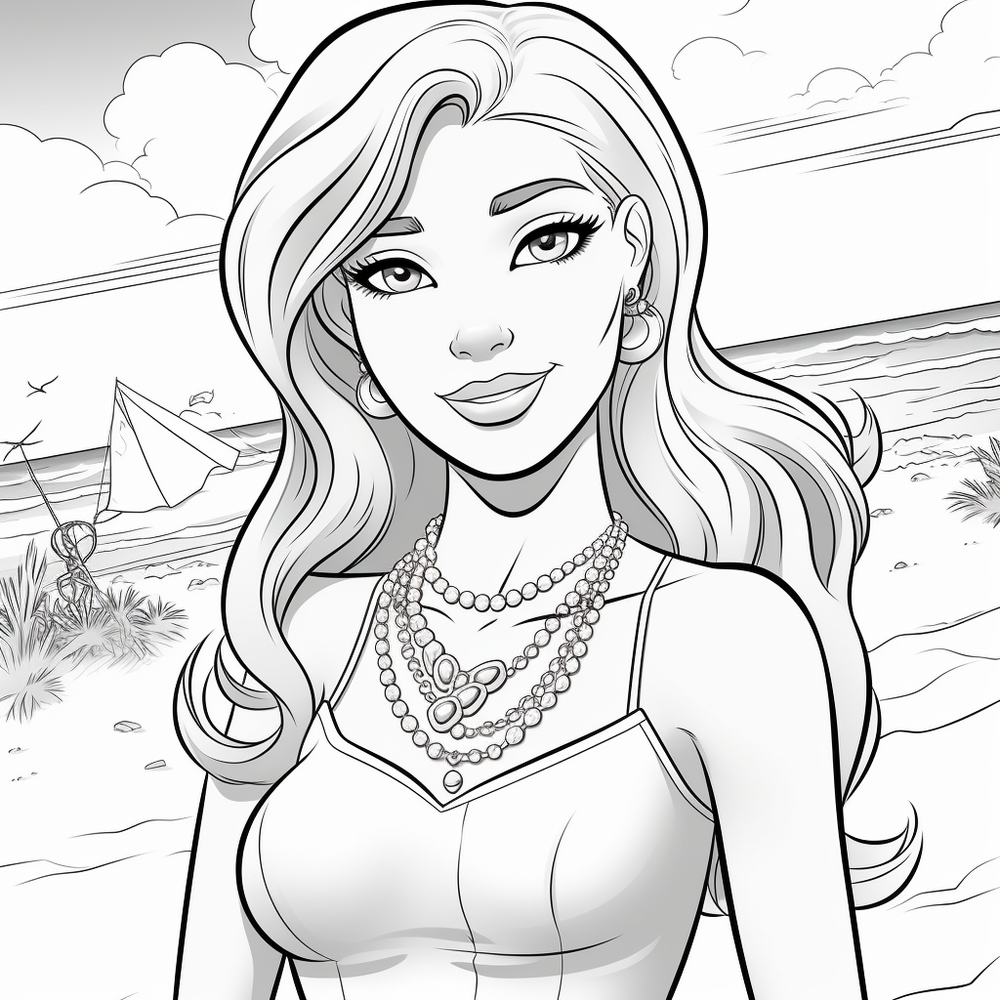 18 Free Coloring Page of Barbie Doll Lazy Days Living Love Printables ...