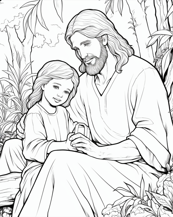 Free Coloring Page of Bible Stories Jesus for Adults and Kids – Bujo Art