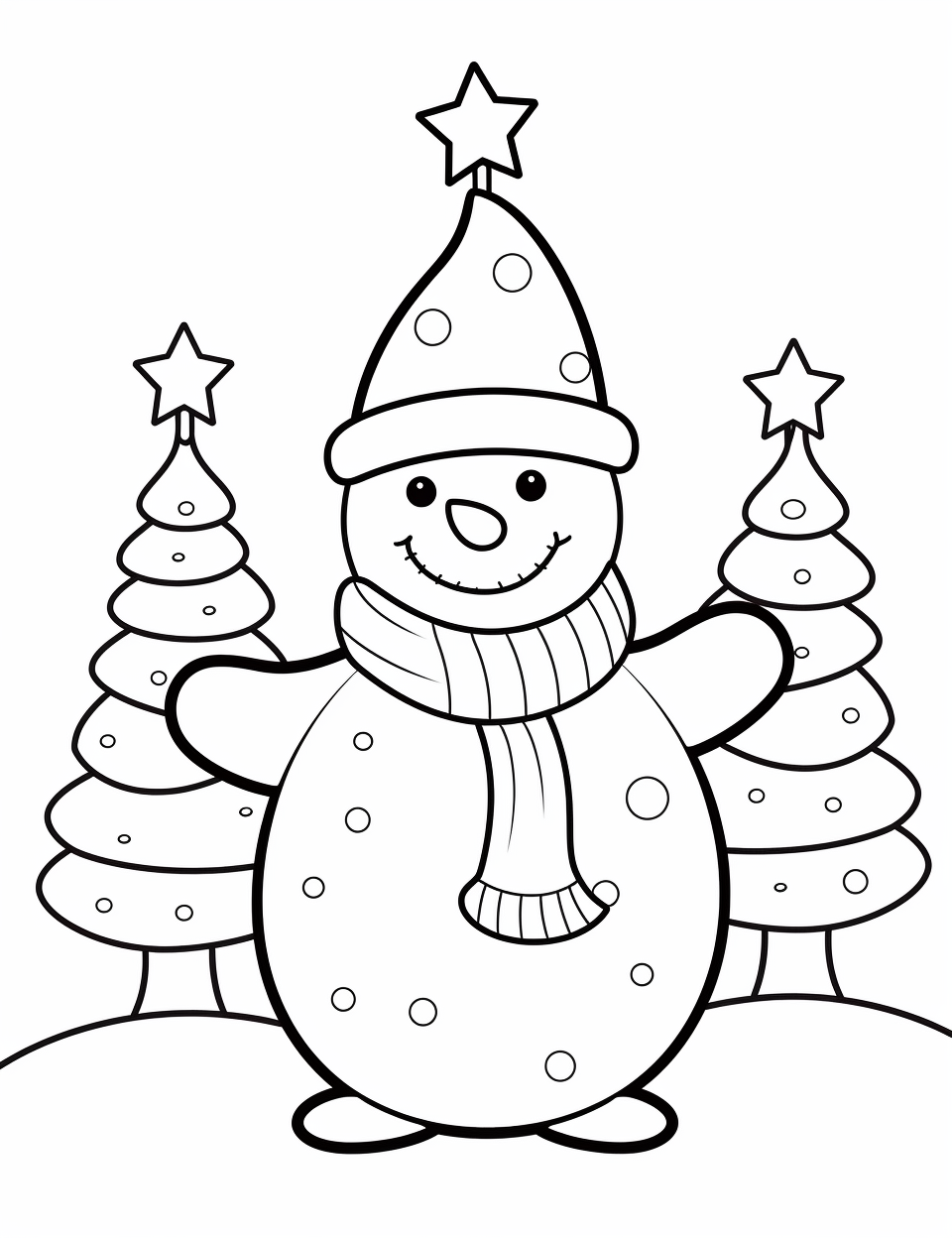 20+ Free Coloring Page of Winter Snowman January art projects for kids ...