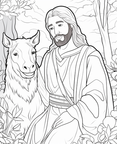 Free Coloring Page of Bible Stories Jesus for Adults and Kids – Bujo Art