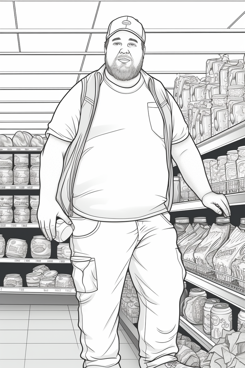 15 Free Coloring Page of People of Walmart for Adults and Kids Bujo Art